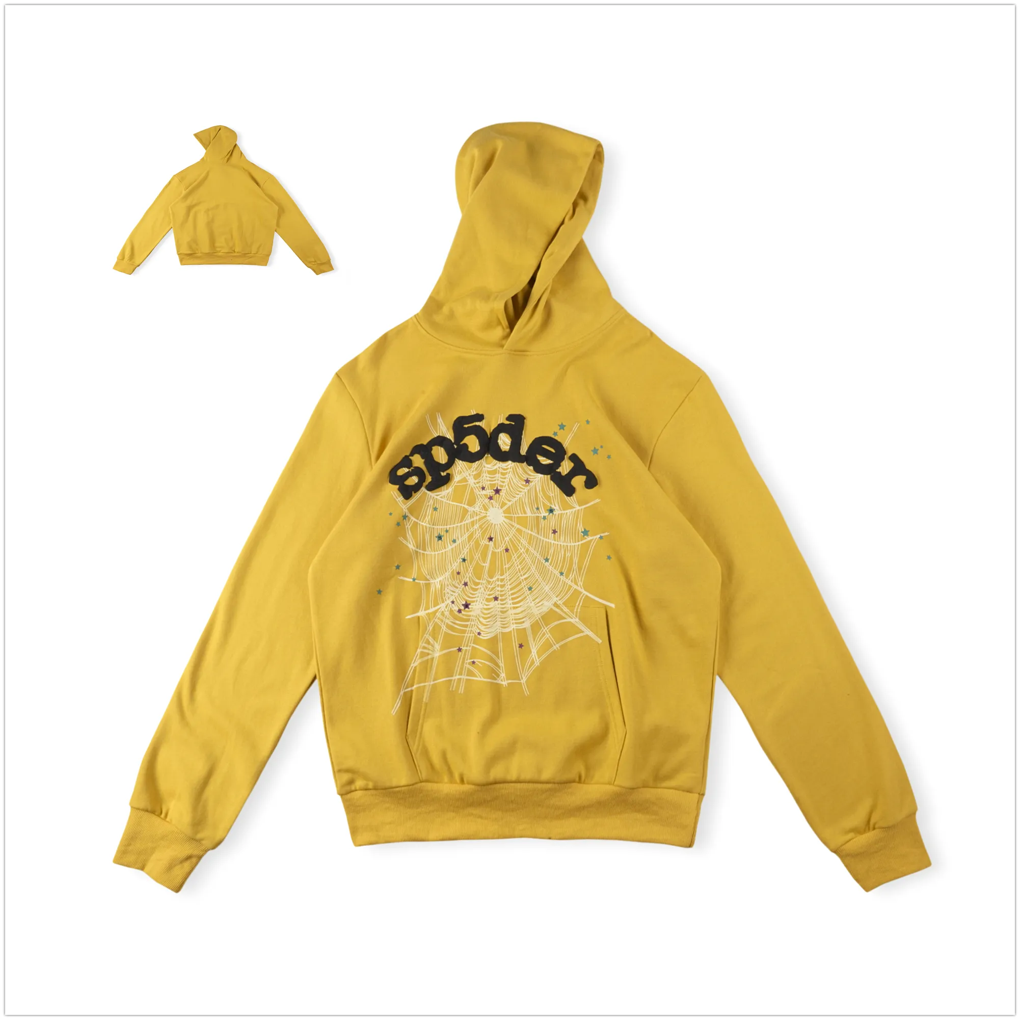 Sp5der M サイズ Spider Hoodie Pink Sp5der Graphic Hoodies Puff Print