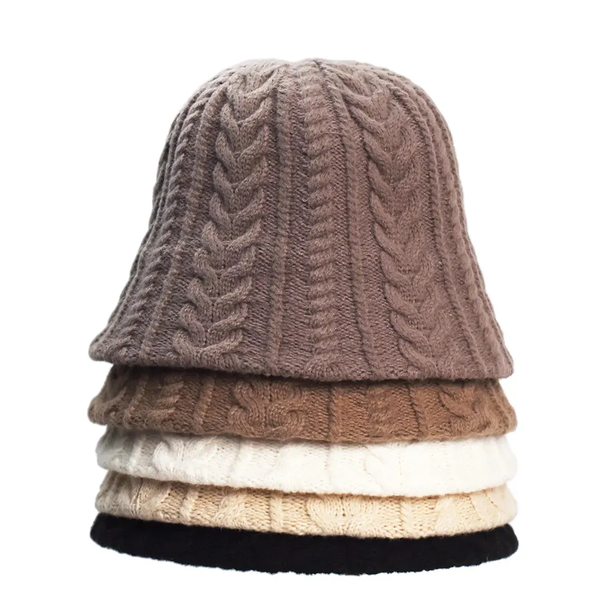 Chapeaux à large bord seau chapeau de laine mode coréenne japonais rétro automne hiver tricoté Panama casquette pêcheur fille Fedora femmes noir 230927
