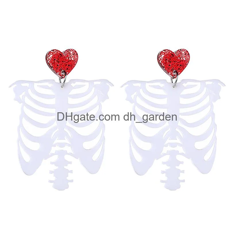 스틱 Yaologe New Nharajuku 귀여운 만화 공룡 롤러 스카트 재미있는 드롭 아크릴 귀걸이 여자 소녀 des boucles d 39oreilles deli smtbl