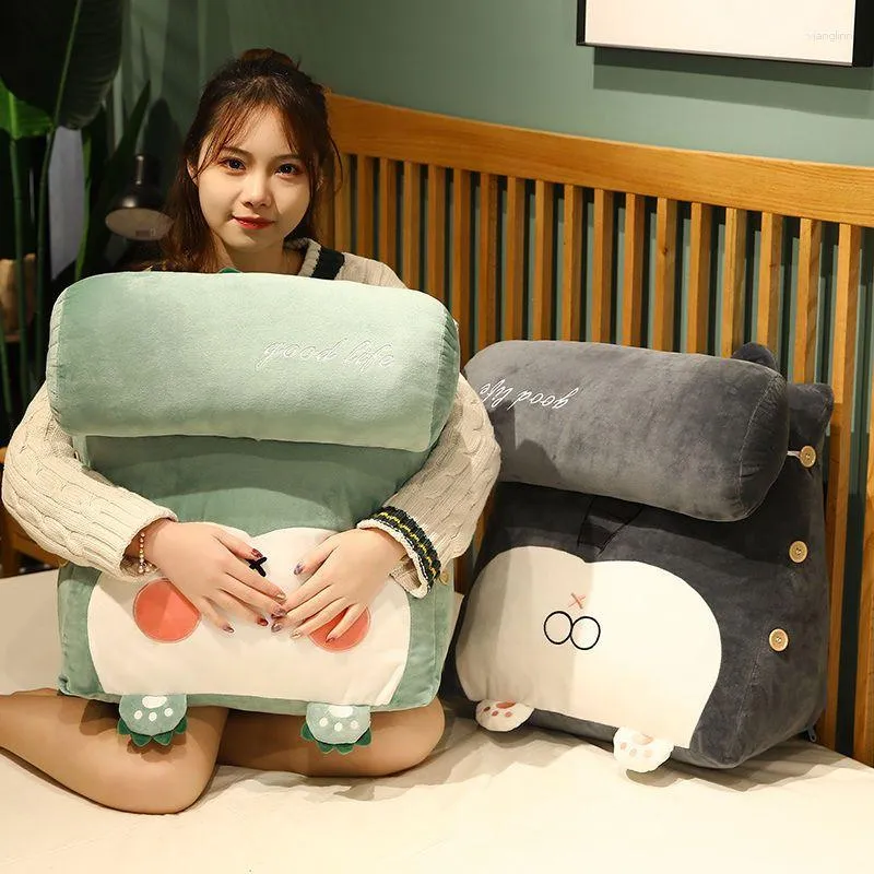 Almofada modelo atualizado saco de cabeceira grande sofá traseiro tatami cama de leitura triângulo cintura removível e lavável