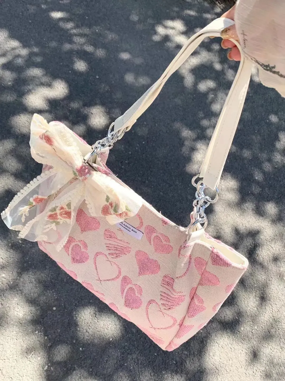 Borse per la spesa JIAERDI Harajuku Borsa rosa Donna Retro Fairycore Estetica Cuore Borsa tote di grande capacità Borsa a tracolla vintage femminile carina Y2k 230927