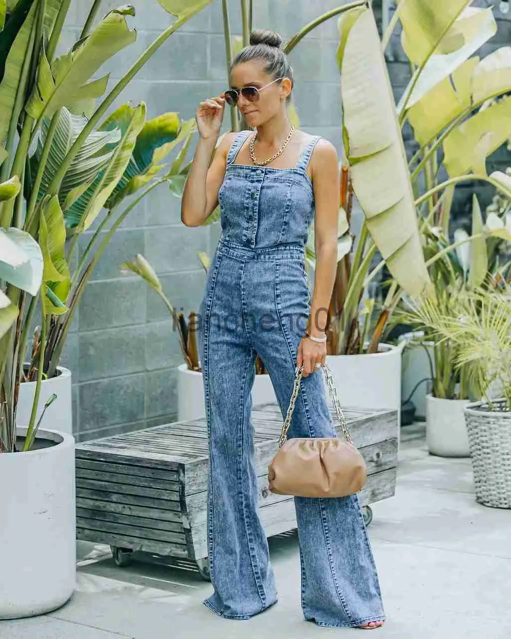 2023 Summer Womens Casual Denim Jeans Jumpsuit For Women With Wide