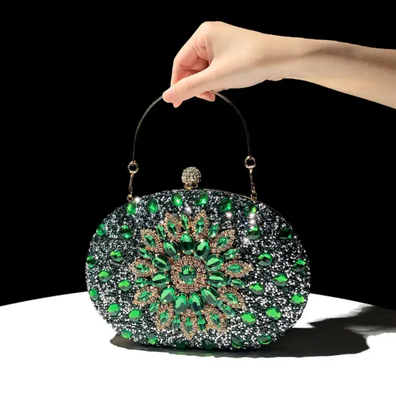 Crystal Clutch Emerald Green – Creations by Niki Lassiter