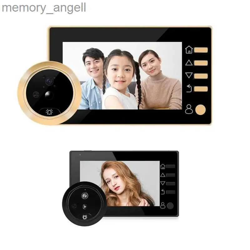 DOORBELLS 4.3 "モニターデジタルリングドアベルビデオセキュリティ音声レコードドアビューアービデオピフォールカメラモーション検出YQ230928