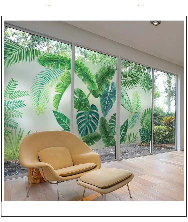 Glass Sticker Translucent Customized Frosted Glass Window Stickers Translucent Static Cling ...