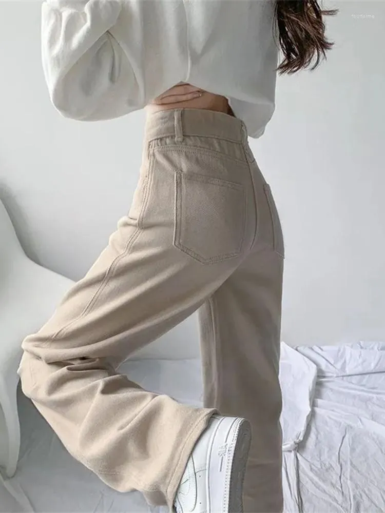 Damesjeans Street chic Hoge taille Wijde pijpen Dames Casual Big Size 5xl Baggy Straight Denim Broek Koreaanse Vaqueros Vintage Kot Pantalones