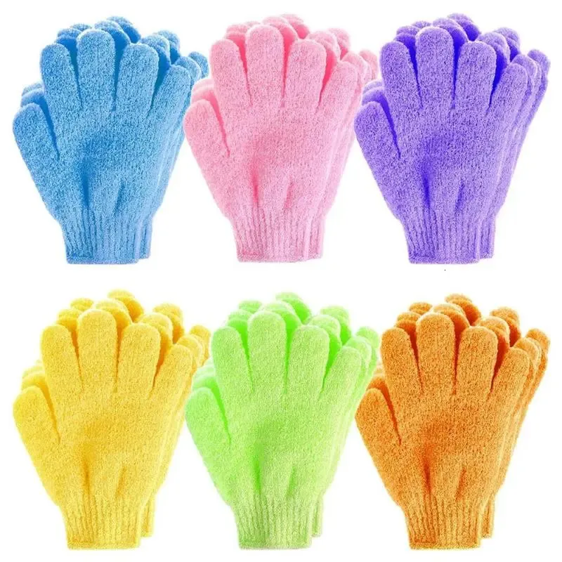 Five Fingers Gloves Bath Household Shower Towel Scrub Body Wash Children Home Supply Elastic Wipe Back Bathing Cleaning 230927