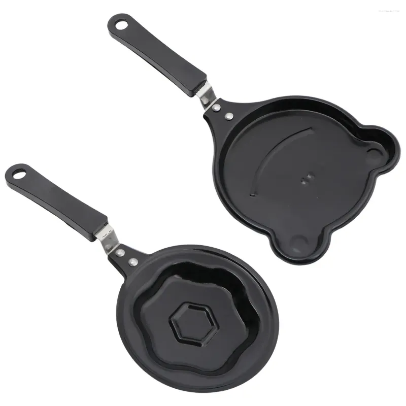 2 pièces antiadhésives friture crêpe anneau moule anneaux d'oeufs Mini Omelette Pan petit fabricant