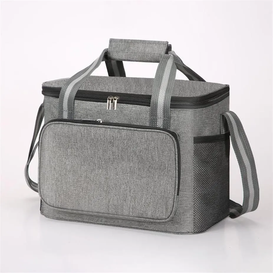 Aufbewahrungstaschen Tragbare Thermo-Lunch-Tasche für Frauen Männer Oxford Tuch Lebensmittel Picknick Kühlboxen Isolierte Tote Container253p