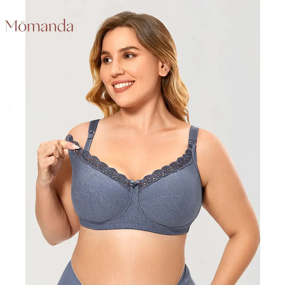 Maternity Intimates Plus Size Maternity Nursing Bra Full Coverage Pregnant  Women Wireless Lace Underwear Breastfeeding Support For Mothers F G H I