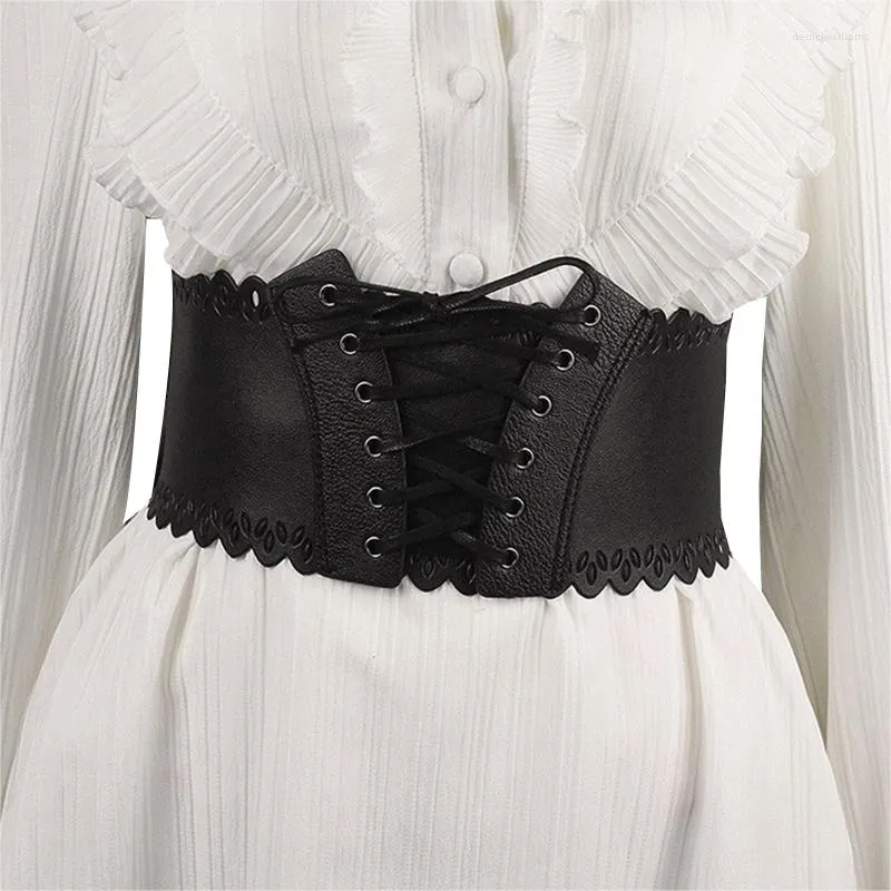 Belts Ruffle Edge Underbust Women Elegant Corset Curve Shaper Modeling Strap Slimming Waist Belt Solid Color Bustiers