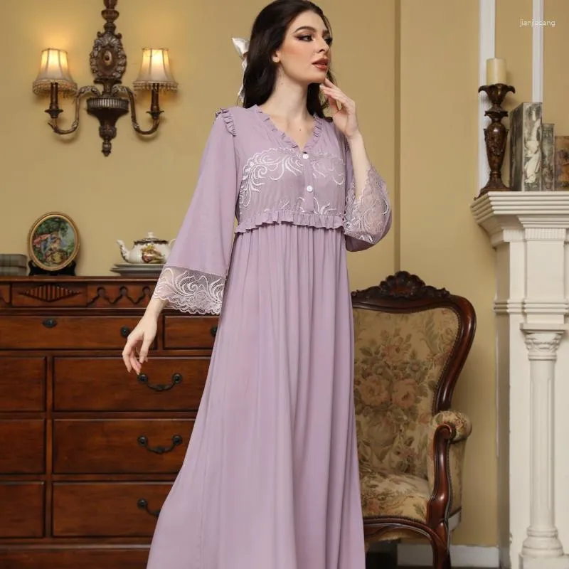 Vintage Muslin Cotton Nightgown For Women Spring Fairy Plus Size