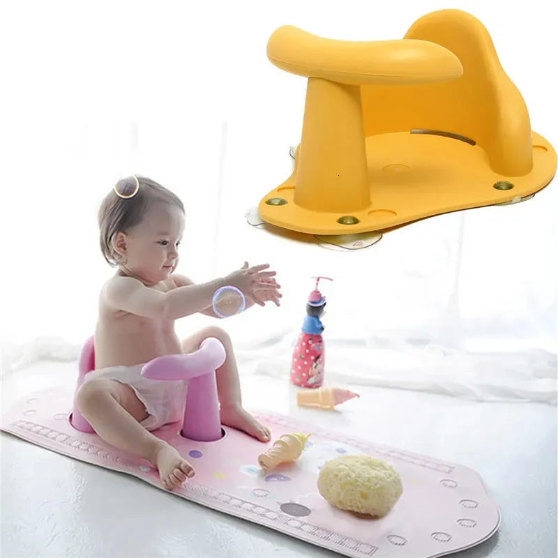 Baby Bath Toys Baby Bathtub Pad Mat Chair Safety Tub Seat Security Anti Slip Baby Care Children Bathing Seat Washing Toys Play Water Toys Happy 230928