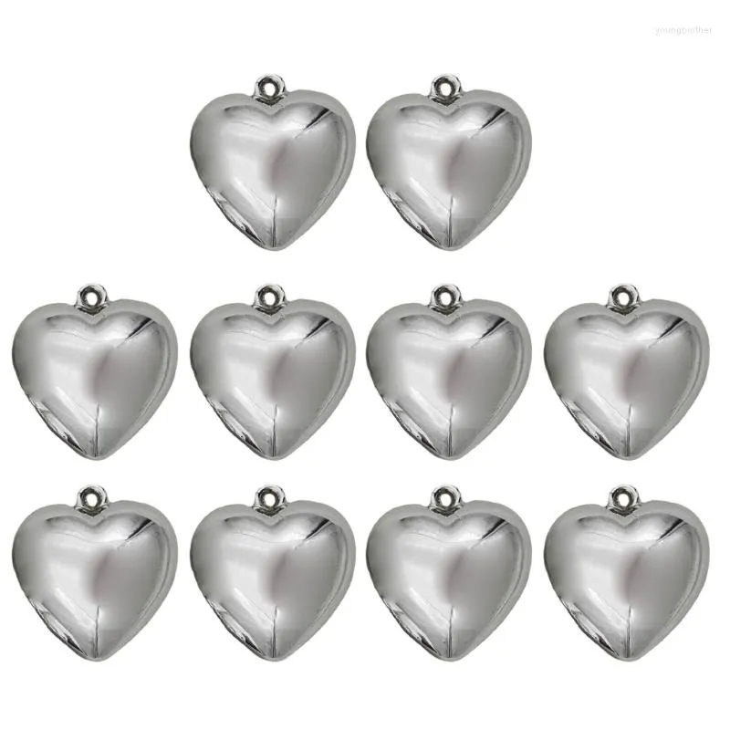 Pendant Necklaces 10 Pcs Fashion Heart Plastic Beads Love Charm Jewelry DIY Accessories For Necklace Bracelet Earring