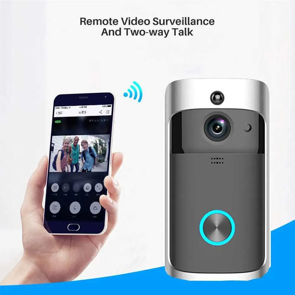 Дверные Звонки V5 Wi Fi Видео Дверь Дверь Кололл Батарея Питания Дверь  Колокол Голосовой Интерком С Голосованием Беспроводной Безопасности Home  Security 720p HD Camera Dope Phone YQ230928 От 3 668 руб. | DHgate