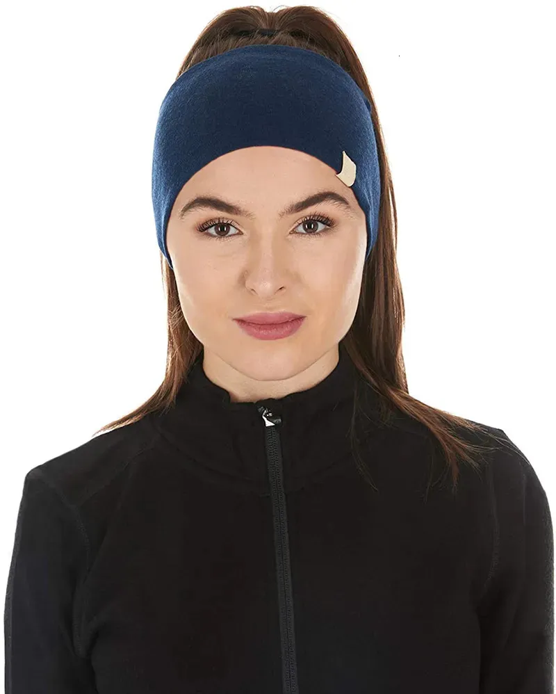 Bandanas Durag Unisex Merino 250 Reversible Headband Men Women 100 Wool Thicken Warm Quickdrying Turban with Ear Protection 230928