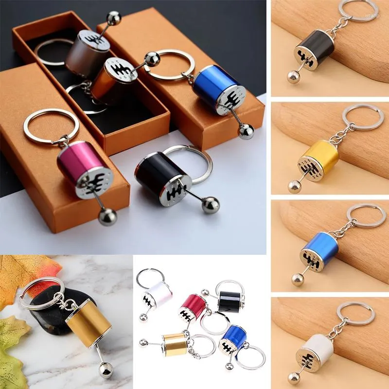 Keychains Car Gear Box Keychain Six-Speed Manual Shift Key Chain Refitting Metal Transmission For Pendant Souvenir Gift