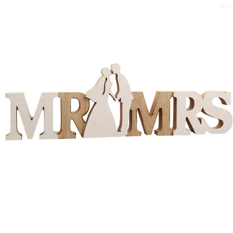 Decorative Figurines Wooden Mr And Mrs Signs For Wedding Table Decoration Present Party Po Props Dinner