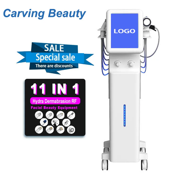 Beste Qualität 11 In 1 Sauerstoff Aqua Peel Gesichts-Mikrodermabrasion Reinigen Sie Mitesser Aqua Peeling Salon Beauty Gesichtsmaschine für alle Hauttypen