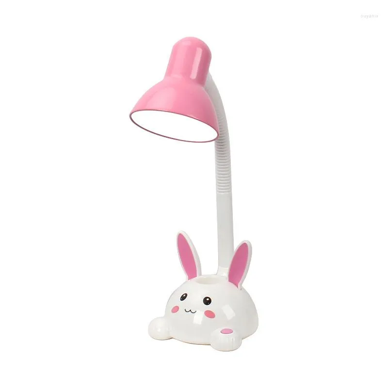 Table Lamps Student Desk Lamp Pen Holder Small Cartoon Creative Reading With Energy Saving LED Bulb 110-220V