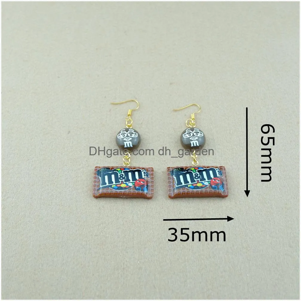 Bâton créatif Mm bonbons boucles d'oreilles sur mesure à la main femme fille bijoux en gros balancent livraison Smtei