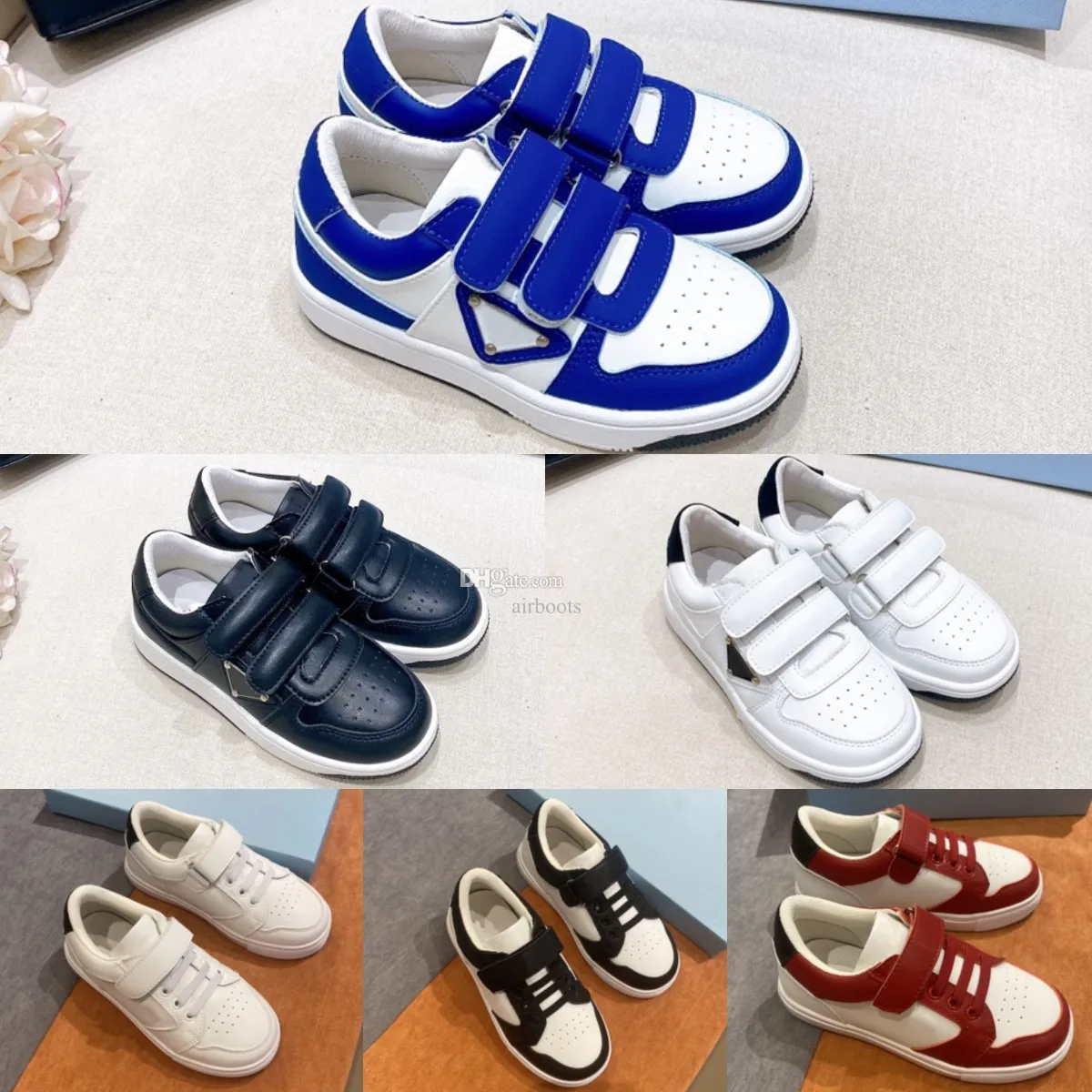 Scarpe da ginnastica per bambini Scarpe da corsa basse per bambini Ragazzi Ragazze Giù Designer città Scarpe da ginnastica casual Bambini Gioventù Nero Bianco Rosso Blu Scarpe da corsa per bambini Taglia eur 26-35