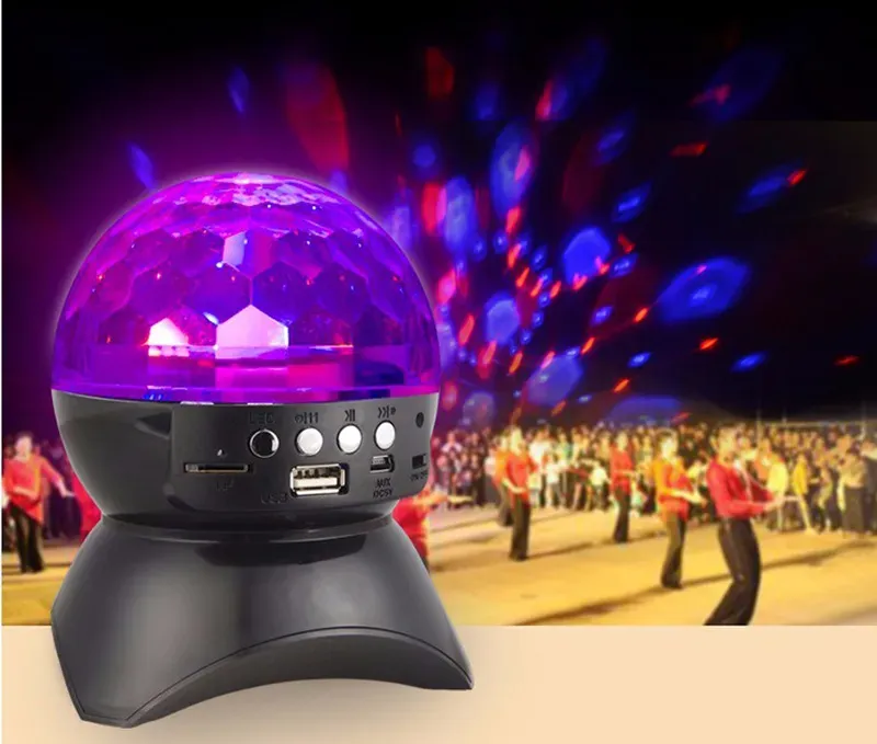 Dazzling LED Stage Light LED RGB Controller Magic Ball Bluetooth Speaker Rotating Lamp for KTV Party DJ Disco House Club