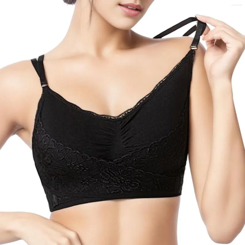 Comfy Corset Bra Front Cross Side Buckle Lace Bras,Slim and Shape