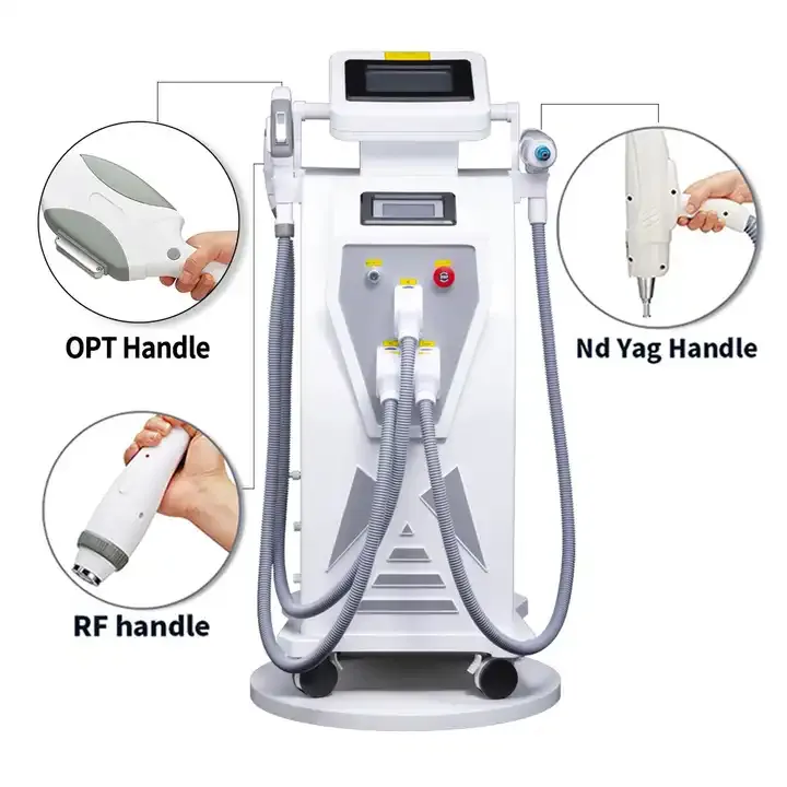 Épilation professionnelle au laser OPT IPL Technologie RF Équipement de beauté de pigmentation Nd Yag Laser Prix Machine de détatouage