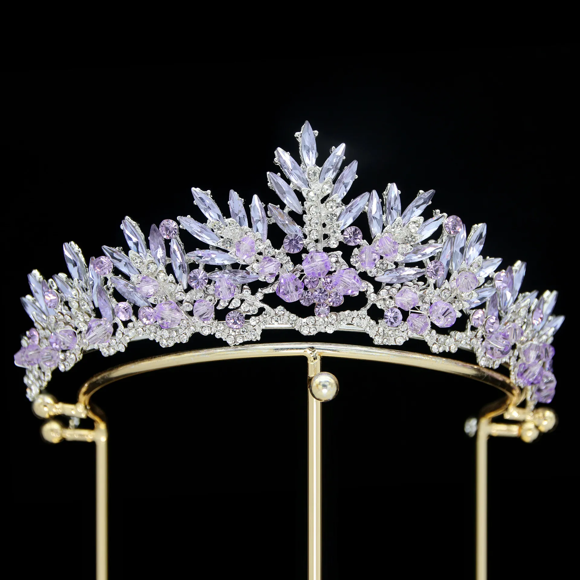Восемь цветов кристаллов диадемы невесты на свадьбу, короны принцессы обручальная тиара головной убор для женщин повязка на голову Queen ZC SPBH2302