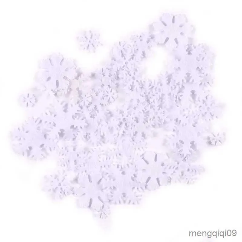 Decorazioni natalizie Mix Applique Feltro di poliestere Adesivo patch fiocco di neve artificiale Non tessuto per decorazioni natalizie artigianali fai-da-te