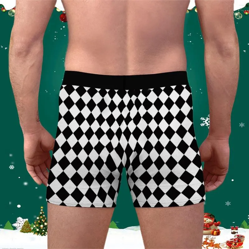 Mutande Slip Uomo Mutandine natalizie Boxer in cotone Intimo morbido Boxer da uomo Slip traspiranti Pantaloncini larghi