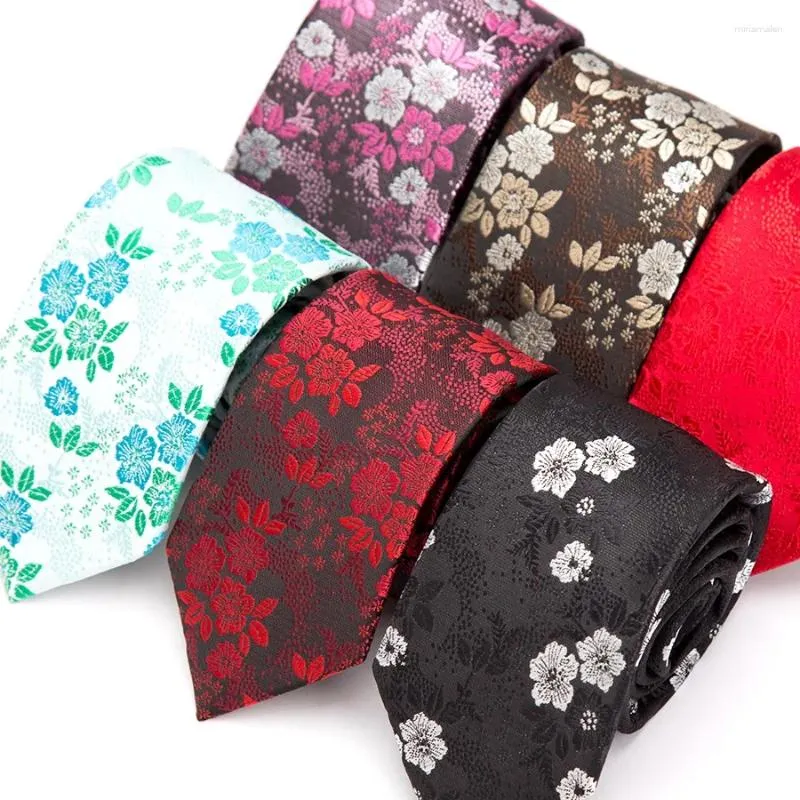 Lenços Homens Moda Jacquard Gravata Floral Poliéster Gravatas Para Mens Skinny Casual Bowtie Presente de Casamento Cravat Camisa Gravata Acessórios