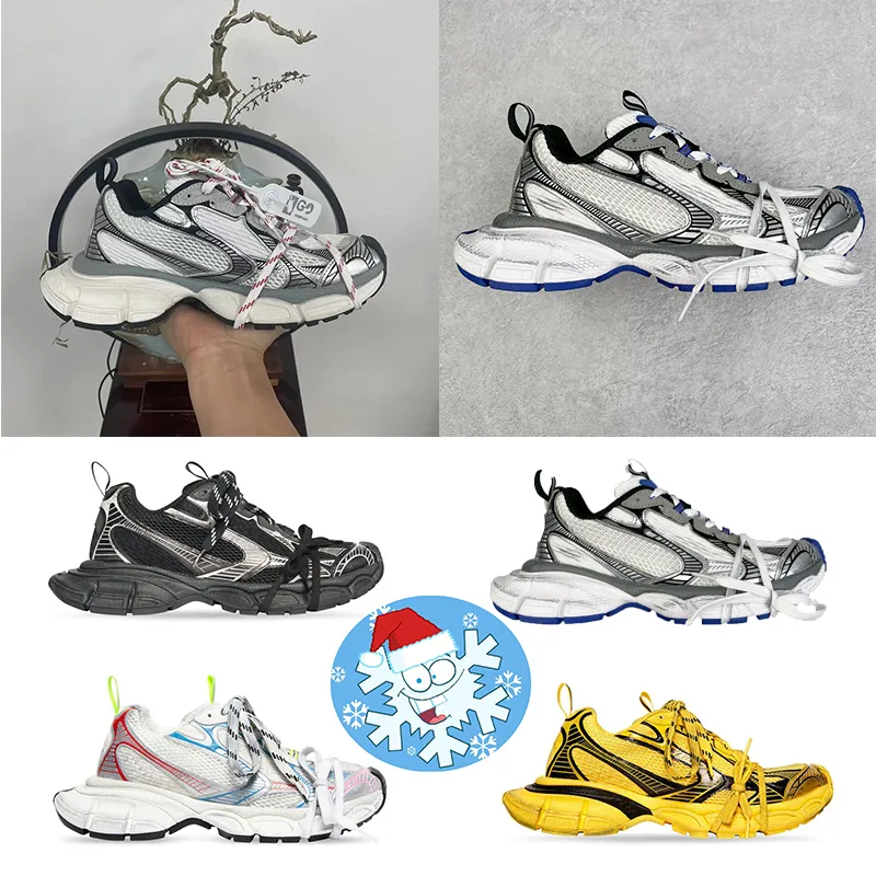 Chaussures décontractées Triple S Track 3.0 Baskets Chaussures de course Hommes Femmes Baskets Noir Blanc 35-44 Confort extérieur