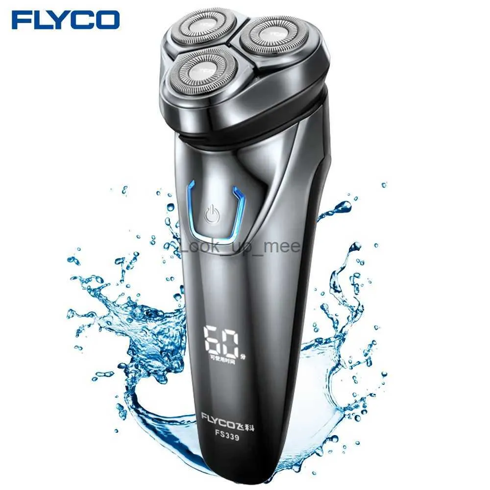 Electric Shaver AIKIN Flyco FS339 Razor Rotary 3D Floating Heads Rechargeable Strong Waterproof Mens Electric Shaver Beard Trimmer Wet Dry YQ230928