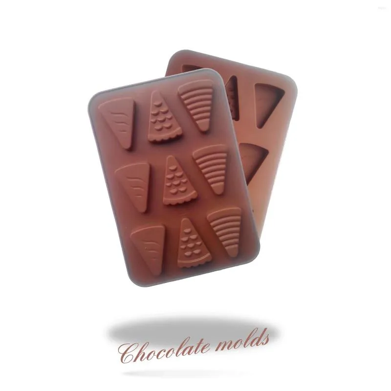 Moldes de cozimento Tipo Triângulo Silicone Bolo Molde de Chocolate Jelly Bakeware D514