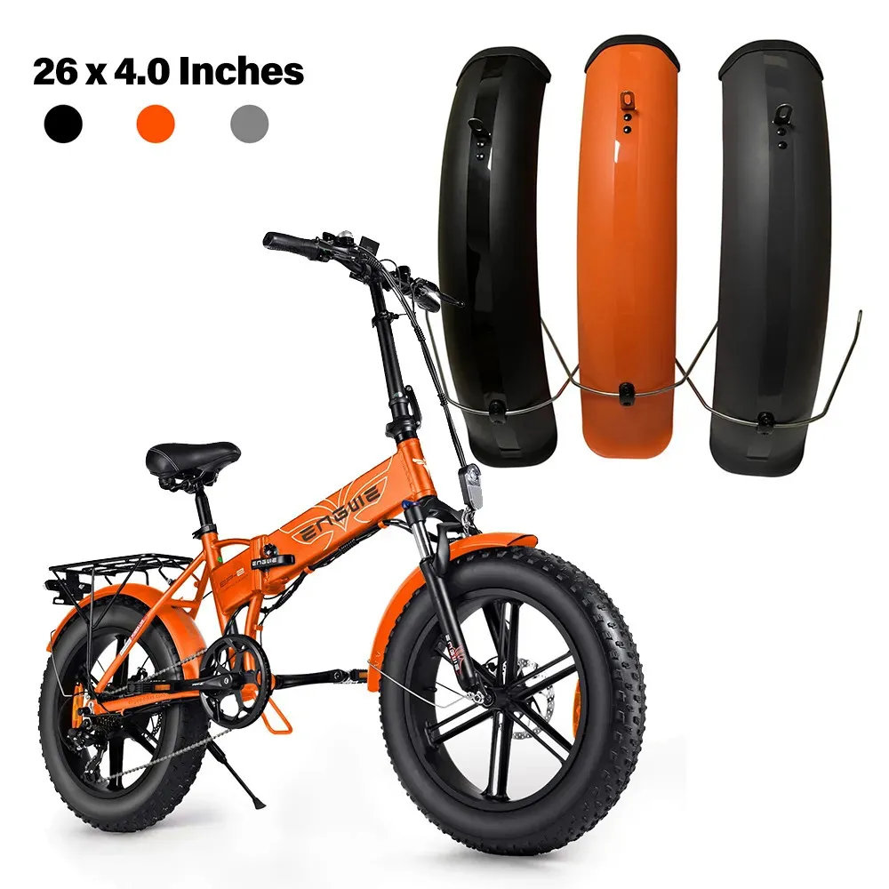 Bicicleta fender pneu gordo bicicleta pára-choques 20/26x4.0 "frente traseira bicicleta paralama conjunto para pneu gordo elétrico mountain bike asas guardas de lama 230928