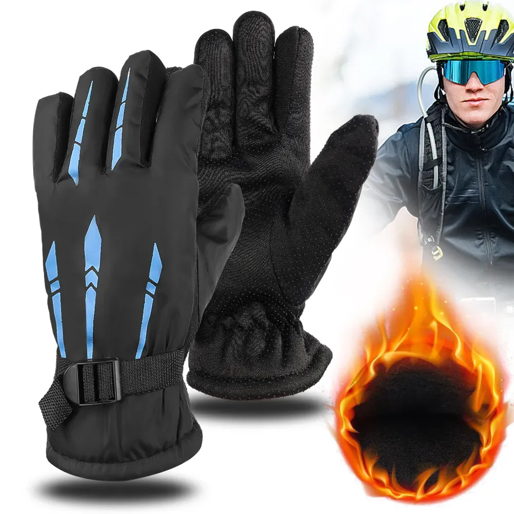 Winter Motorcycle Gloves Thermal Cycling Gloves Windproof Waterproof  Mountain Bike Anti-Slip Gloves For Cold Weather Camping - AliExpress