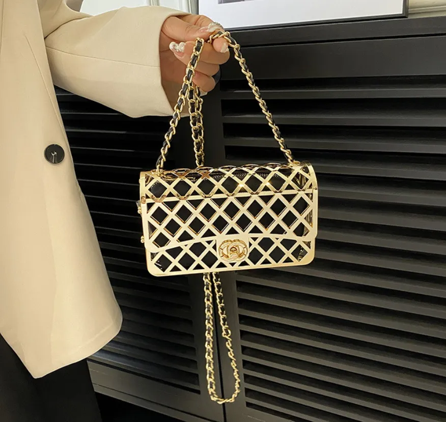 Gold cage bag online