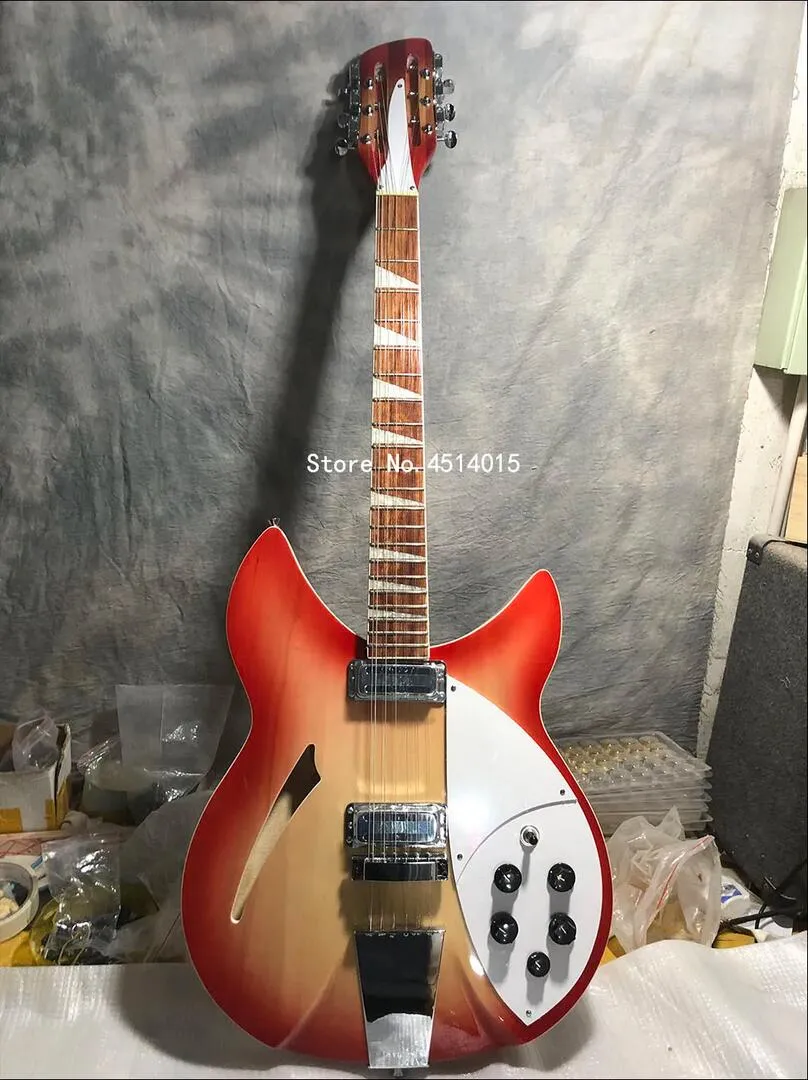 Vintage Cherry Sunburst Iyv Guitars With Semi Hollow Body