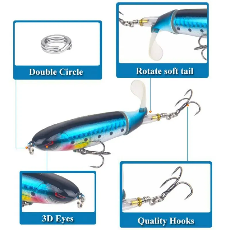 Baits Lures Propeller Surface Artificial Fake Bait 100mm13g Top