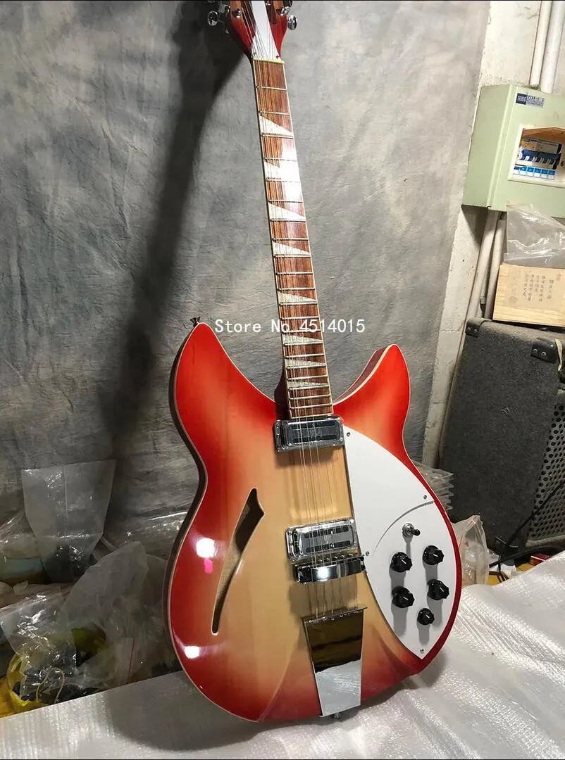 Vintage Cherry Sunburst Iyv Guitars With Semi Hollow Body Vintage Cherry Sunburst Iyv Guitars With Semi Hollow Body
