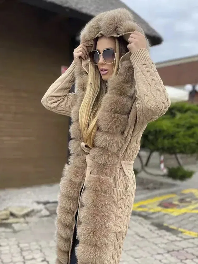 Ladies top fur cardigan