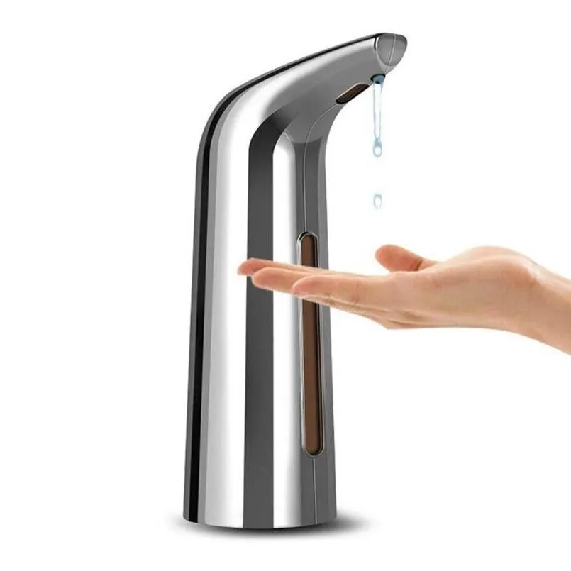 Liquid Soap Dispenser 400 ml Automatisk smart IR -sensor Touchless Electropated Sanitizer Dispensador för kök Badrum225R