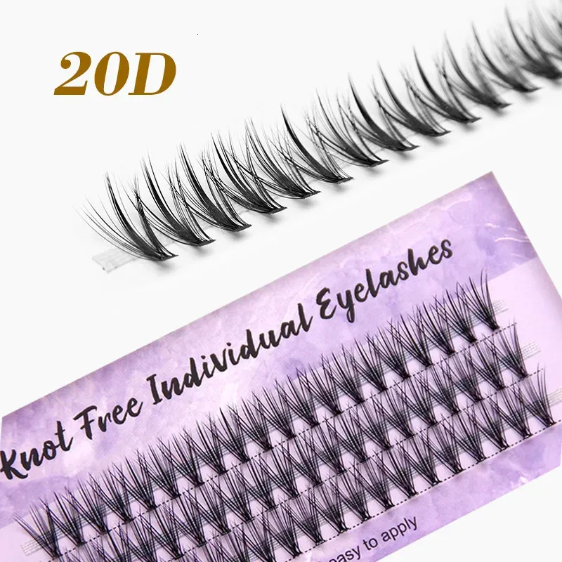 Faux-cils FAIRYTIS DIY Cluster Extension de cils 20D Flase Volume Cils Naturel 3D Cils individuels Bundles Outils de maquillage 230927