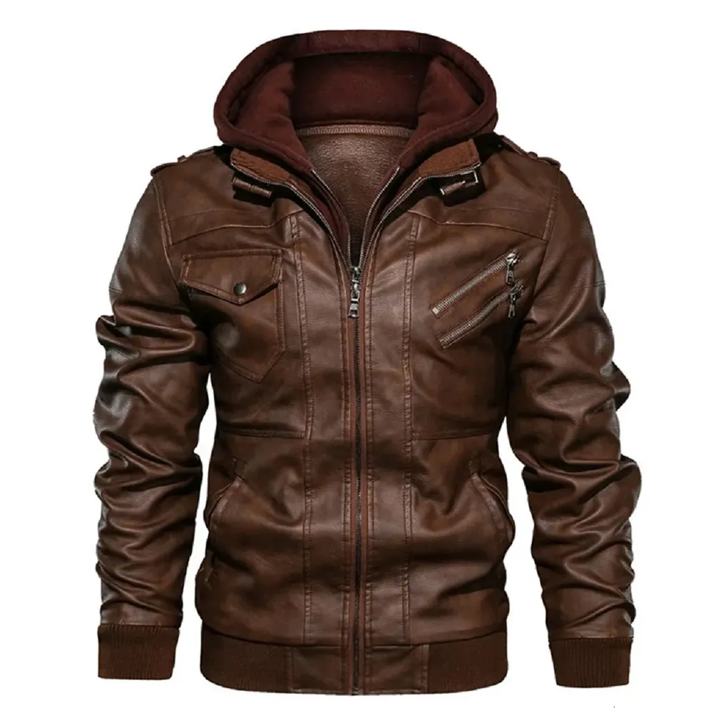 Chaqueta de cuero Hombre Casual nueva de cremalleras moto chaqueta de cuero  de los hombres Punk