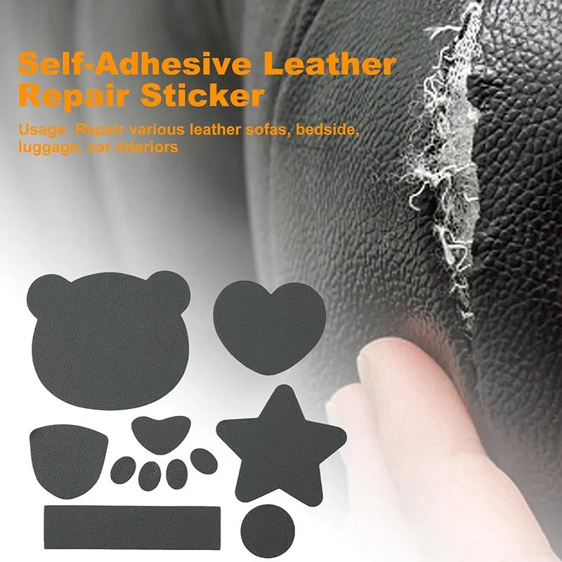 1pc Self-Adhesive Diy Black Leather Repair Tape Suitable For Sofa