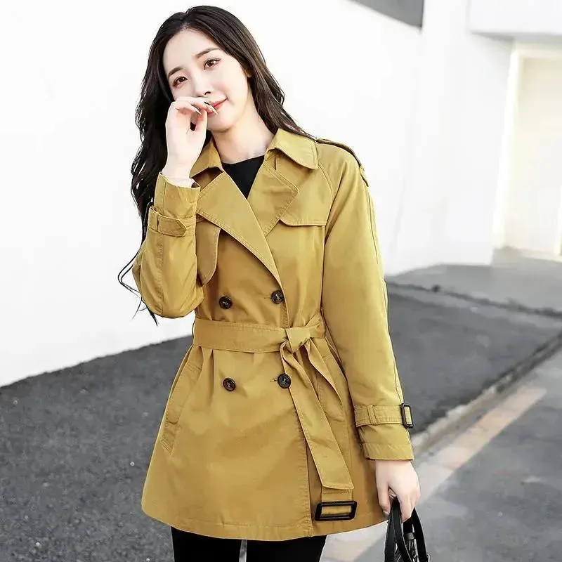 Korean Oversized Grey Trench Coat Womens For Women Versatile Korean Oversized Grey Trench Coat Womens For Women Versatile
