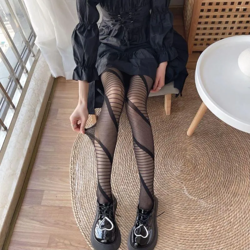 Women Socks Womens Stockings Harajuku Chidori Plaid Mesh Tights