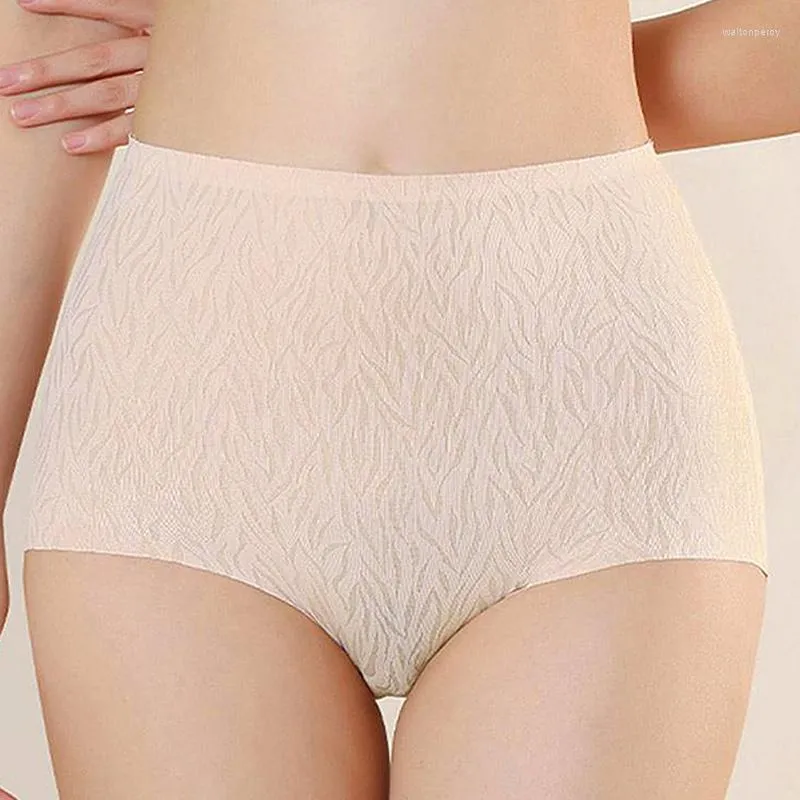 High Waist Seamless Lace Panties With Antibacterial Bottom And